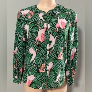 The Art of Anthropologie Kendra Dandy Long Sleeve Button Up Top Women’s Size 2P